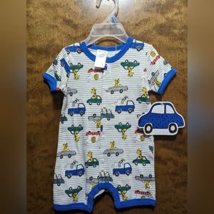 CJP BABY Romper One Piece Snap Short Sleeve Shorts Infant Baby Size 0-3m